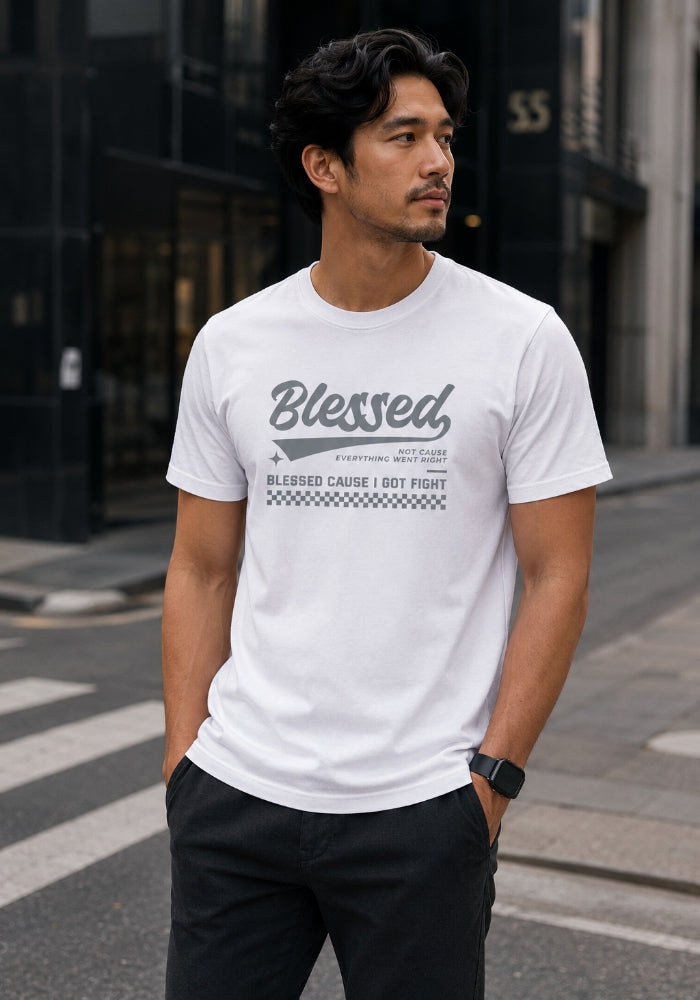 Blessed Cause I Got Fight - Men's T-shirt