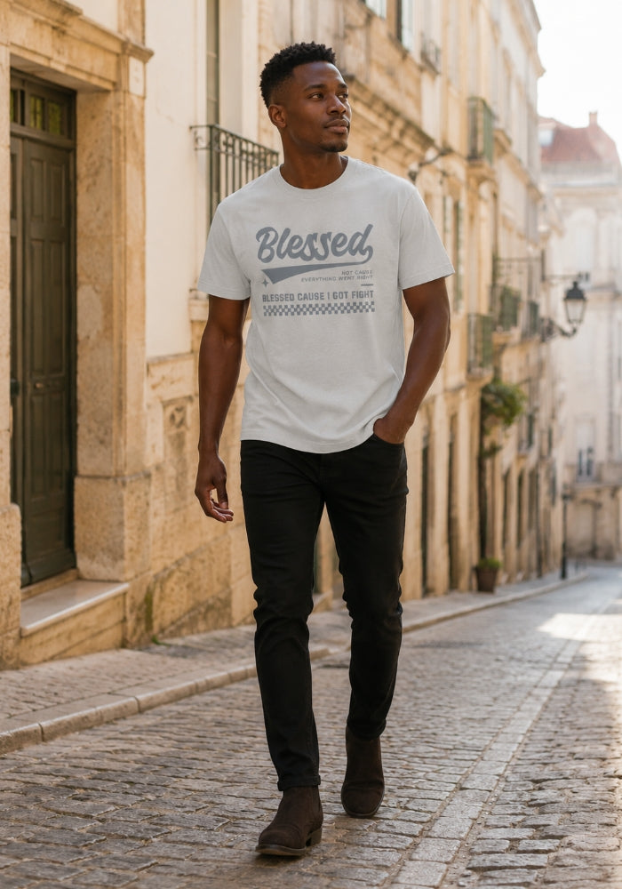 Blessed Cause I Got Fight - Men's T-shirt
