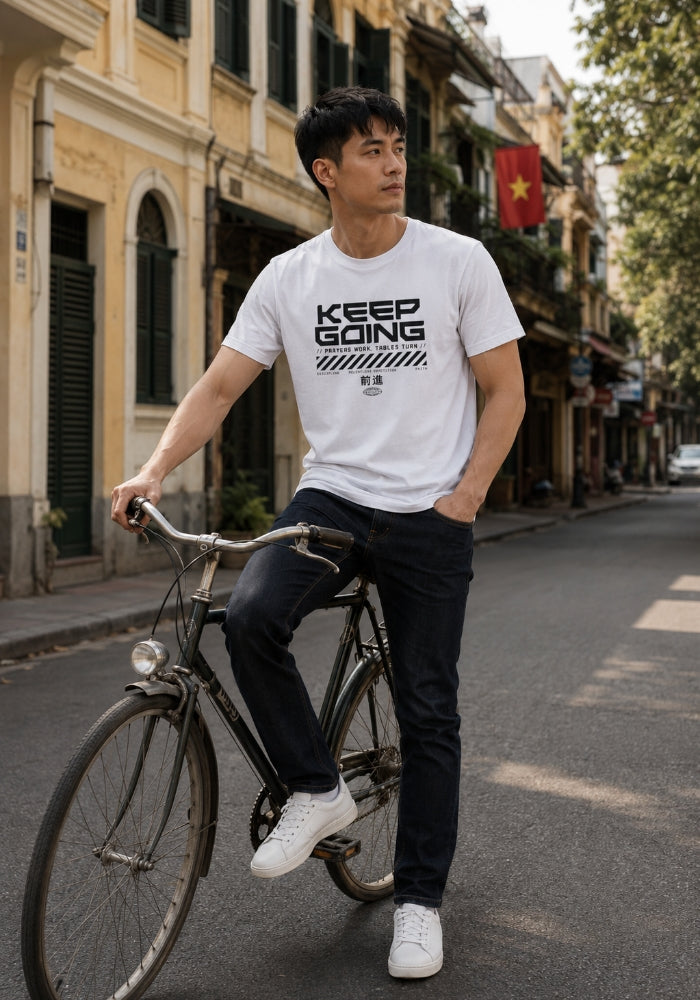 Keep Going - Men's Staple T-shirt - WHITE
