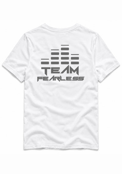Men's TEAM FEARLESS - Heavyweight T-shirt - Grey Print (Front & Back)