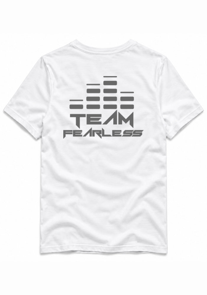 Men's TEAM FEARLESS - Heavyweight T-shirt - Grey Print (Front & Back)