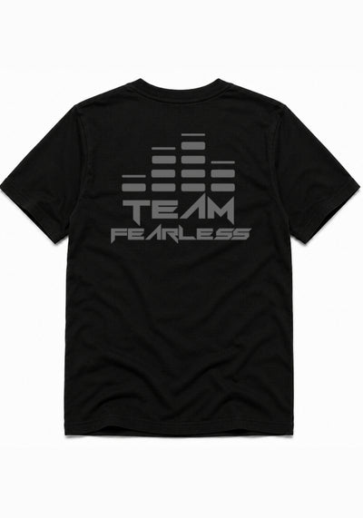 Men's TEAM FEARLESS - Heavyweight T-shirt - Grey Print (Front & Back)