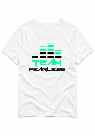 Men's TEAM FEARLESS Logo - garment-dyed heavyweight t-shirt - WHITE