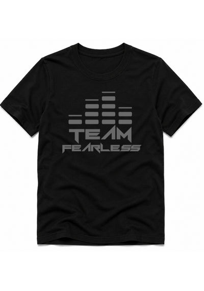 Men's TEAM FEARLESS - Heavyweight T-shirt - Grey Print (Front & Back)