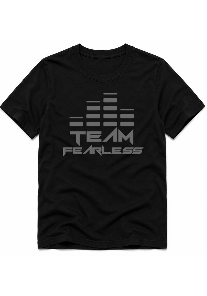 Men's TEAM FEARLESS - Heavyweight T-shirt - Grey Print (Front & Back)